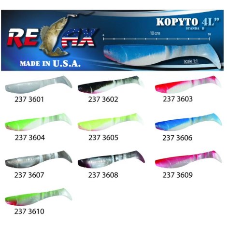 RELAX KOPYTA - Relax kopyto nástraha na přívlač RK4 - L 10 cm 1 ks / bal10 ks Barva 3602 - 1 ks z balení