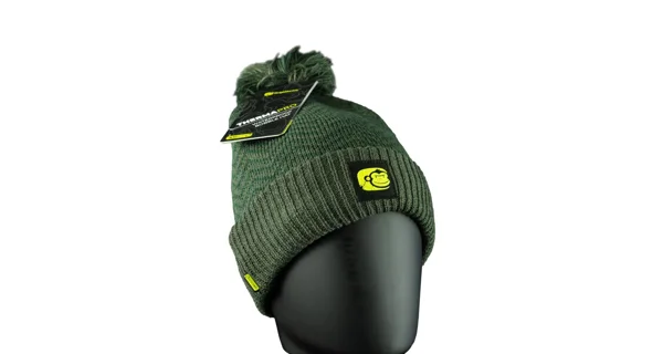 RIDGEMONKEY - Čepice APEarel ThermaPro Waterproof Bobble Hat Green