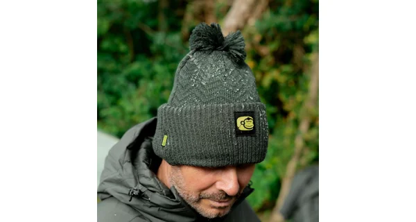 RIDGEMONKEY - Čepice APEarel ThermaPro Waterproof Bobble Hat Green