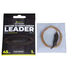 RIDGEMONKEY - Fluorocarbon Uni Lead Clip Leader Camo Brown 20,4 kg 1 m