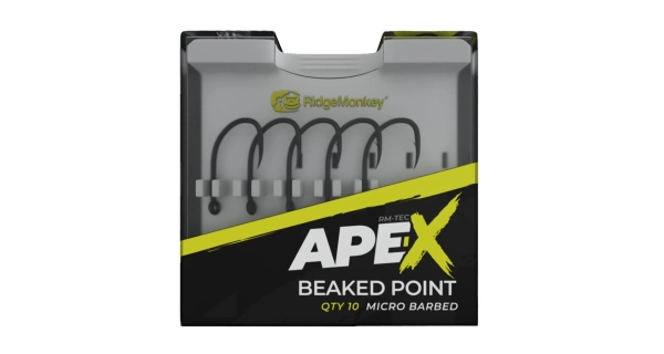 RIDGEMONKEY - Háček Ape-X Beaked Point Barbed vel. 8 10 ks
