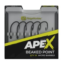 RIDGEMONKEY - Háček Ape-X Beaked Point Barbed Velikost 4 10 ks RIDGEMONKEY - Háček Ape-X Beaked Point Barbed Velikost 4 10 ks