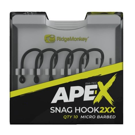 RIDGEMONKEY - Háček Ape-X Snag Hook 2XX Barbed 10 ks vel. 6