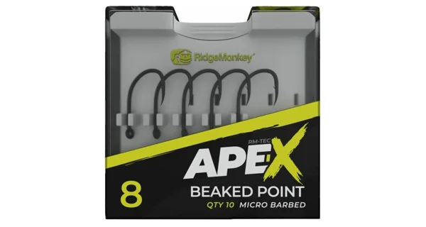 RIDGEMONKEY - Háčky Ape-X Beaked Point Barbed vel. 4 10 ks