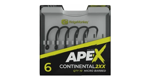 RIDGEMONKEY - Háčky Ape-X Continental 2XX Barbed vel. 2 10 ks