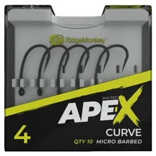 RIDGEMONKEY - Háčky Ape-X Curve Barbed vel. 4 10 ks