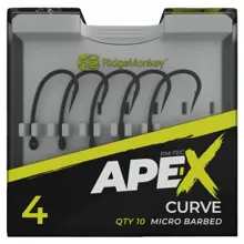 RIDGEMONKEY - Háčky Ape-X Curve Barbed vel. 4 10 ks