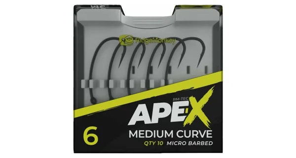 RIDGEMONKEY - Háčky Ape-X Medium Curve Barbed vel. 8 10 ks
