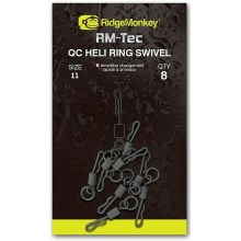 RIDGEMONKEY - Obratlík RM-Tec Change Heli Ring Swivel vel. 11 8 ks