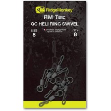 RIDGEMONKEY - Obratlík RM-Tec Change Heli Ring Swivel vel. 8 8 ks