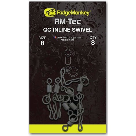 RIDGEMONKEY - Obratlík RM-Tec Change Inline Swivel vel. 8 8 ks