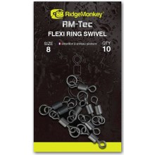 RIDGEMONKEY - Obratlík RM-Tec Flexi Ring Swivel vel. 8 10 ks