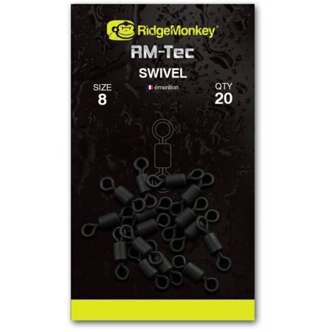 RIDGEMONKEY - Obratlík RM-Tec Swivel velikost 8 20 ks