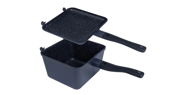 RIDGEMONKEY - Pánev Connect Deep Pan and Griddle Granite Edition