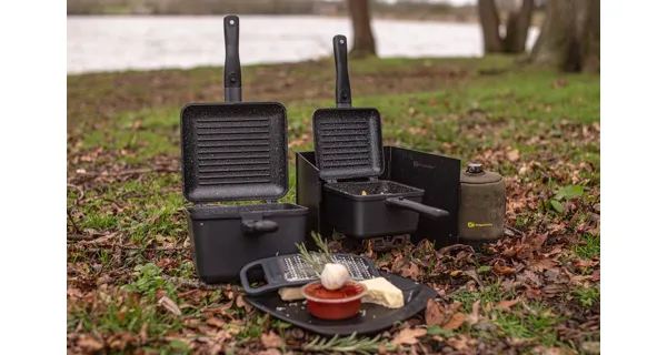 RIDGEMONKEY - Pánev Connect Deep Pan and Griddle Granite Edition