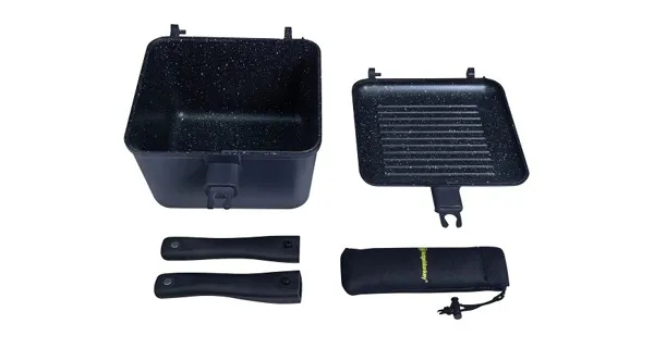 RIDGEMONKEY - Pánev Connect Deep Pan and Griddle Granite Edition