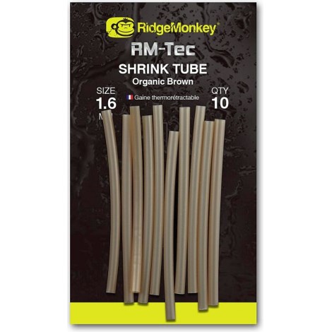 RIDGEMONKEY - Smršťovací hadička RM-Tec Shrink Tube 1,6 mm Organic Brown 10 ks