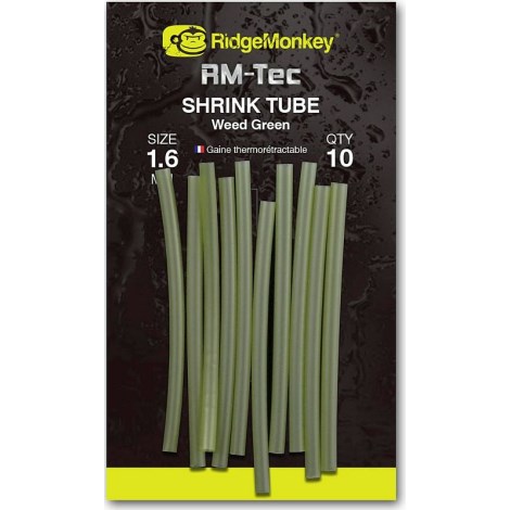 RIDGEMONKEY - Smršťovací hadička RM-Tec Shrink Tube 1,6 mm Weed Green 10 ks