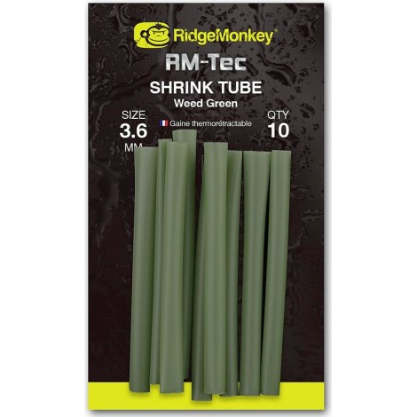 RIDGEMONKEY - Smršťovací hadička RM-Tec Shrink Tube 3,6 mm Weed Green 10 ks