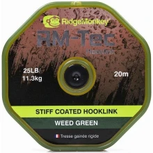 RIDGEMONKEY - Šňůra RM-Tec Stiff Coated Hooklink 20 m 25 lb Zelená