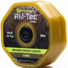 RIDGEMONKEY - Šňůrka RM-Tec Braided Shock Leader 50 lb 20 m Camo