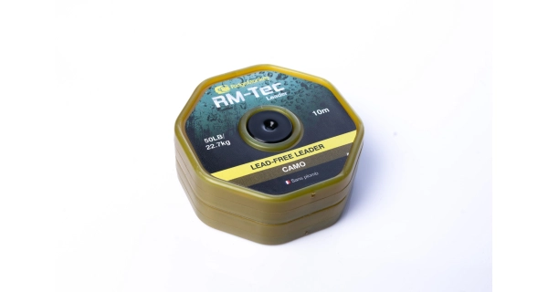RIDGEMONKEY - Šňůrka RM-Tec Lead Free Leader 50 lb 10 m Camo