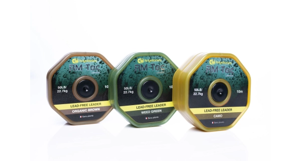 RIDGEMONKEY - Šňůrka RM-Tec Lead Free Leader 50 lb 10 m Camo
