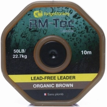 RIDGEMONKEY - Šňůrka RM-Tec Lead Free Leader 50 lb 10 m Organic Brown