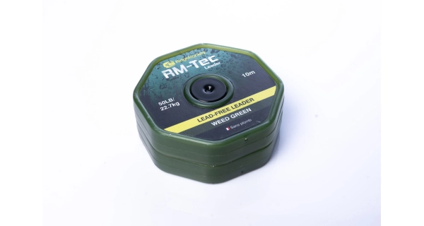 RIDGEMONKEY - Šňůrka RM-Tec Lead Free Leader 50 lb 10 m Weed Green