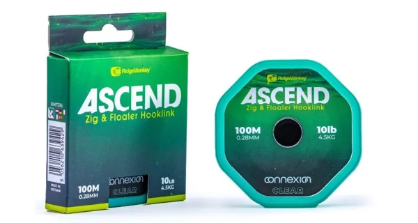 RIDGEMONKEY - Vlasec Ascend Zig and Floater Hooklink 0,28 mm 10 lb 100 m