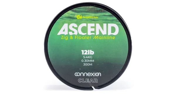 RIDGEMONKEY - Vlasec Ascend Zig and Floater Mainline 0,30 mm 12 lb 100 m Clear