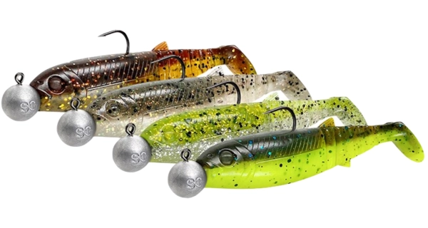 SAVAGE GEAR - Gumová nástraha Cannibal Shad Clearwater Mix 10 cm 9 g s háčkem 10 g #3/0 4 ks