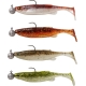 SAVAGE GEAR - Gumová nástraha Fat Minnow T Tail RTF Clearwater Mix 13 cm 20 g 4 ks