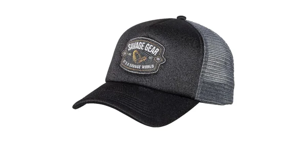 SAVAGE GEAR - Kšiltovka Badge Trucker Cap Black