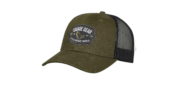 SAVAGE GEAR - Kšiltovka Badge Trucker Cap Green