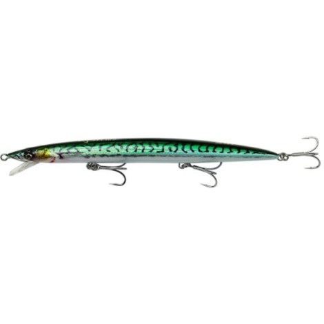 SAVAGE GEAR - Nástraha Sandeel Jerk Minnow 14.5 cm 14 g Slow Float Green Mackrel PHP