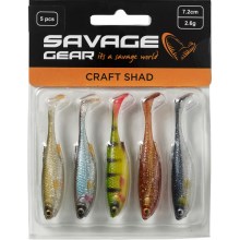 SAVAGE GEAR - Sada nástrah Craft Shad 8.8 cm 4.2 g Clear Water Mix 5 ks