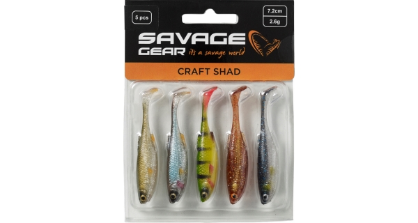 SAVAGE GEAR - Sada nástrah Craft Shad 8,8 cm 4,2 g Clear Water Mix 5 ks