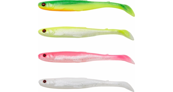 SAVAGE GEAR - Sada nástrah Slender Scoop Shad 11 cm 7 g Dark Water Mix 4 ks