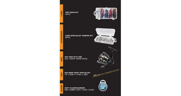 SAVAGE GEAR - Set Prutu Perch Academy Kit 3 The Jig N Drop Kit 2,33 m 5-18 g