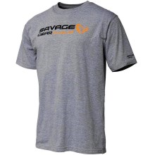 SAVAGE GEAR - Tričko Signature Logo T Shirt Grey Melange vel. 2XL