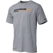SAVAGE GEAR - Tričko Signature Logo T-Shirt vel. L Grey Melange