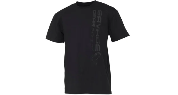 SAVAGE GEAR - Tričko Vertical Logo Tee Black vel. L