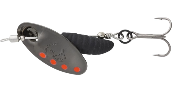 SAVAGE GEAR - Třpytka Grub Spinners Silver Red Black vel. 0 2,2 g