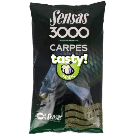 SENSAS - Krmení 3000 Carp Tasty 1 kg Česnek