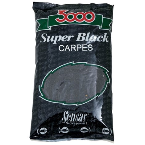 SENSAS - Krmení 3000 Super Black Kapr Černý 1 kg