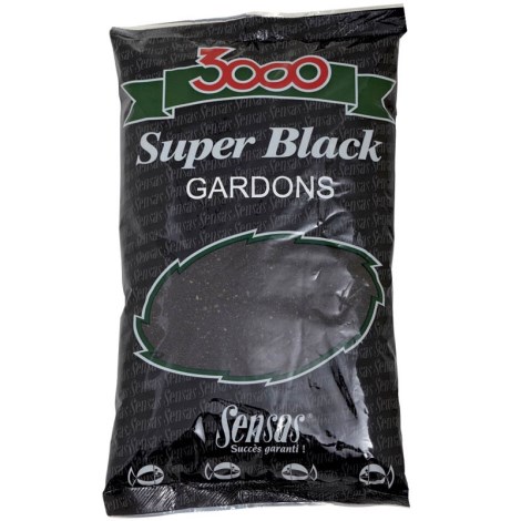 SENSAS - Krmení 3000 Super Black Plotice Černý) 1 kg