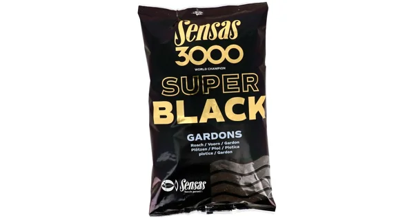 SENSAS - Krmení 3000 Super Black Plotice Černý) 1 kg