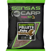 SENSAS - Pelety Super Feed 4 mm 650 g Fishy Hemp