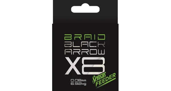 SENSAS - Šňůra Black Arrow X8 Braid 0,08 mm 6,92 kg 150 m